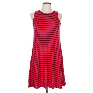 Old Navy Red and Navy Striped Swing Dress